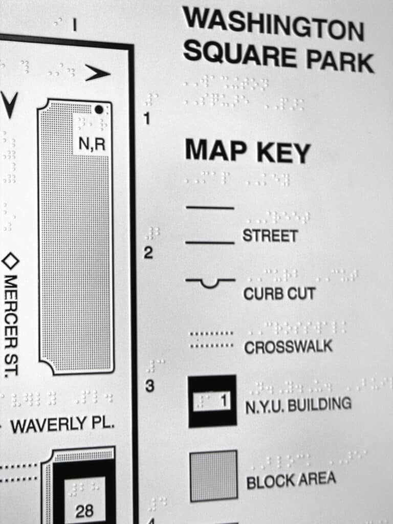 Tactile map for New York University